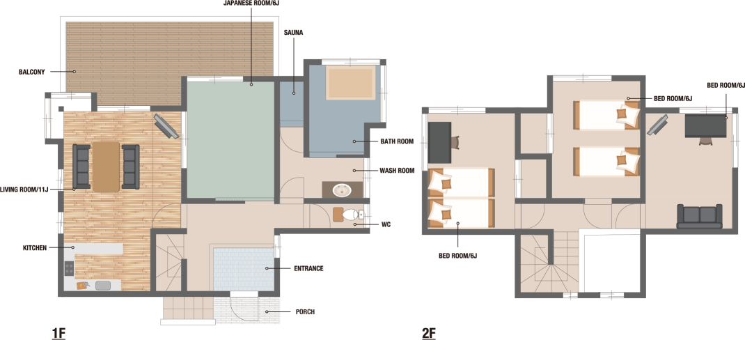 全部屋オーシャンビューのこだわり別荘(間取り)